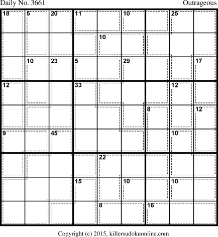 Killer Sudoku for 12/27/2015