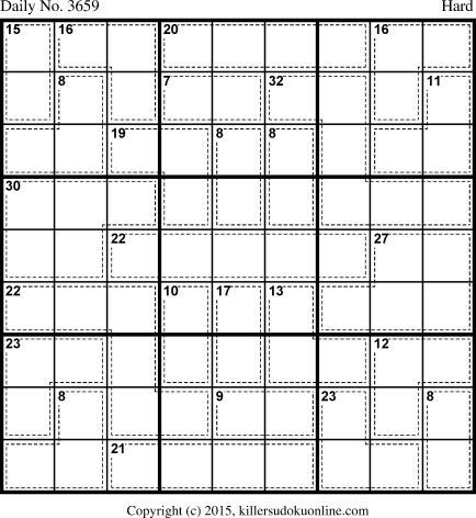 Killer Sudoku for 12/25/2015