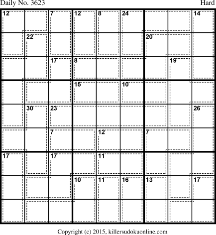 Killer Sudoku for 11/19/2015
