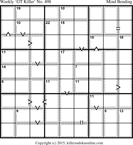 Killer Sudoku for 10/26/2015