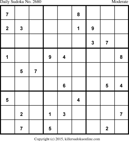Killer Sudoku for 7/5/2015