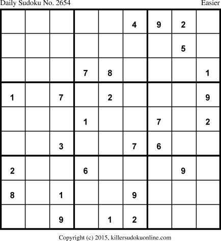 Killer Sudoku for 6/9/2015