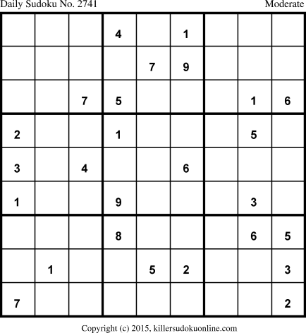Killer Sudoku for 9/4/2015