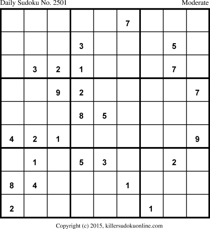 Killer Sudoku for 1/7/2015