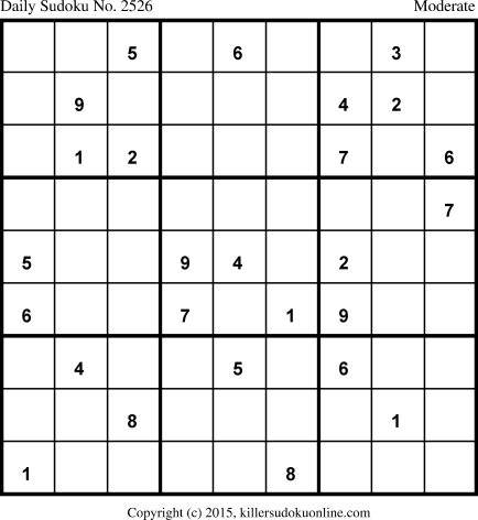 Killer Sudoku for 2/1/2015