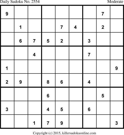 Killer Sudoku for 3/1/2015