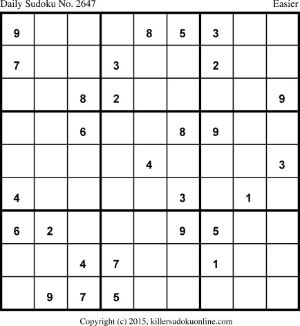 Killer Sudoku for 6/2/2015