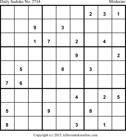 Killer Sudoku for 8/8/2015