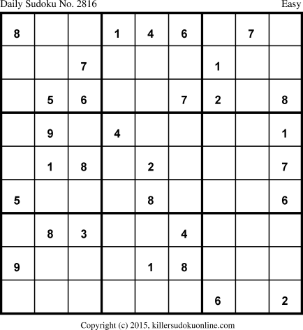 Killer Sudoku for 11/18/2015