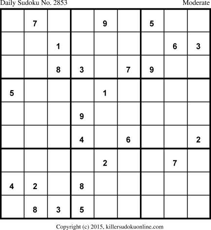 Killer Sudoku for 12/25/2015