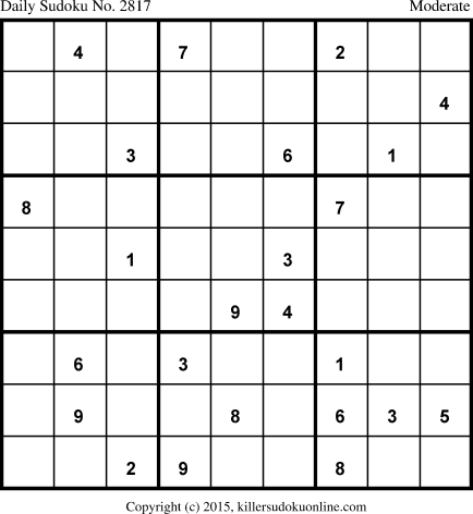 Killer Sudoku for 11/19/2015