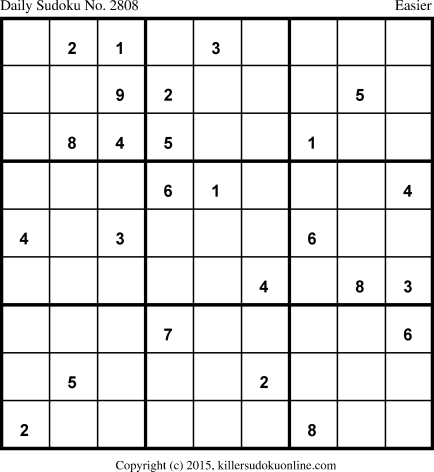 Killer Sudoku for 11/10/2015