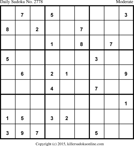 Killer Sudoku for 10/11/2015