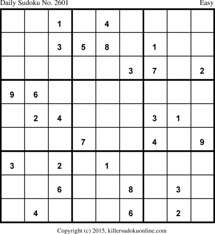 Killer Sudoku for 4/17/2015