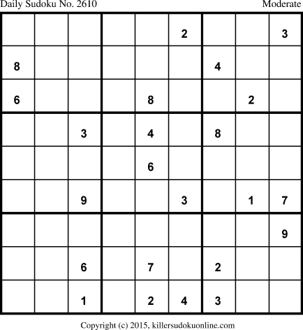 Killer Sudoku for 4/26/2015