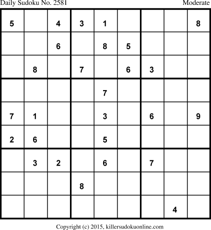 Killer Sudoku for 3/28/2015