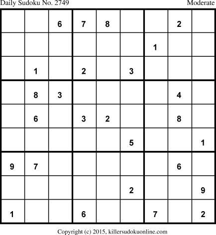 Killer Sudoku for 9/12/2015