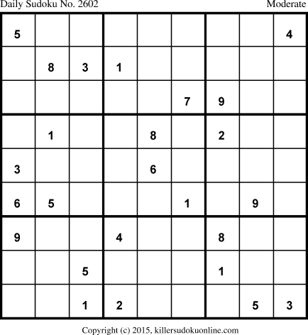 Killer Sudoku for 4/18/2015