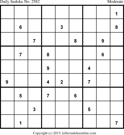 Killer Sudoku for 3/29/2015
