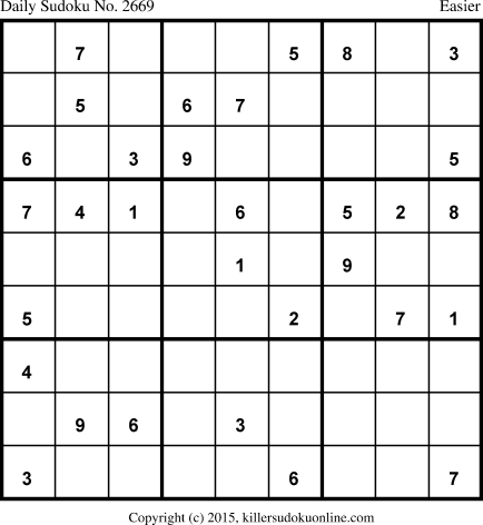 Killer Sudoku for 6/24/2015