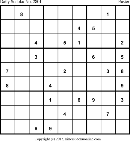 Killer Sudoku for 11/3/2015
