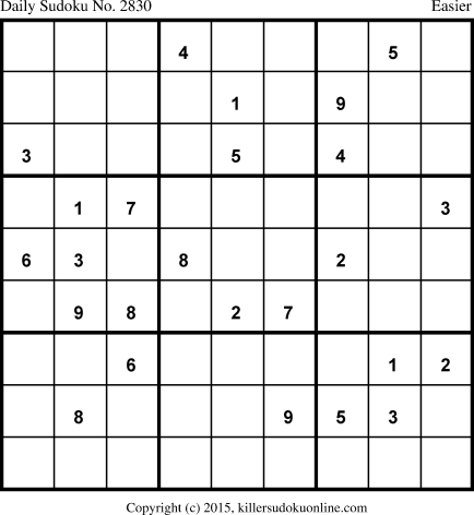 Killer Sudoku for 12/2/2015