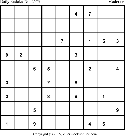 Killer Sudoku for 3/20/2015
