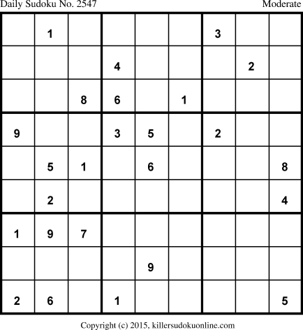 Killer Sudoku for 2/22/2015