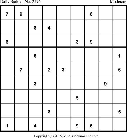 Killer Sudoku for 4/12/2015