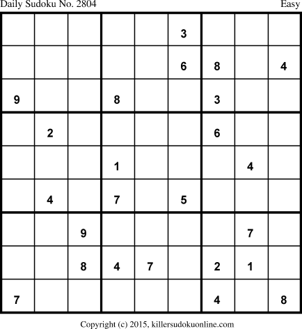 Killer Sudoku for 11/6/2015