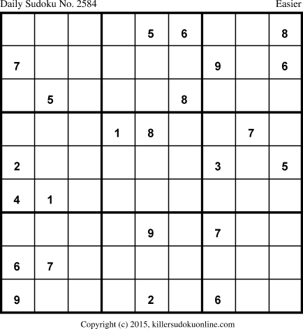 Killer Sudoku for 3/31/2015