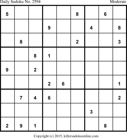 Killer Sudoku for 4/10/2015
