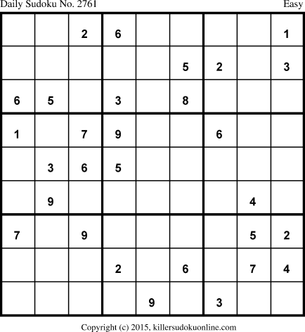 Killer Sudoku for 9/24/2015