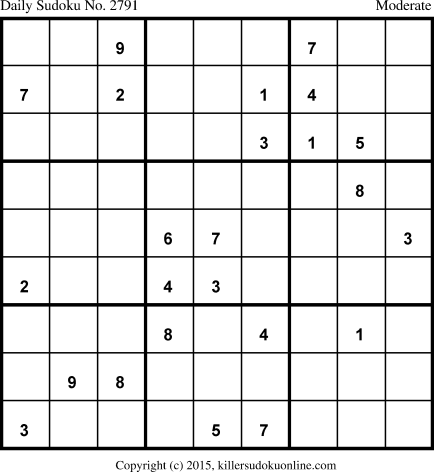 Killer Sudoku for 10/24/2015