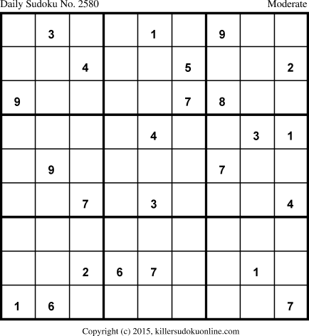 Killer Sudoku for 3/27/2015