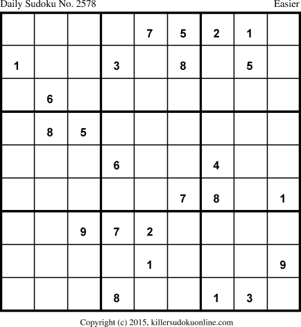 Killer Sudoku for 3/25/2015