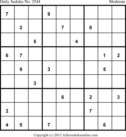Killer Sudoku for 2/19/2015