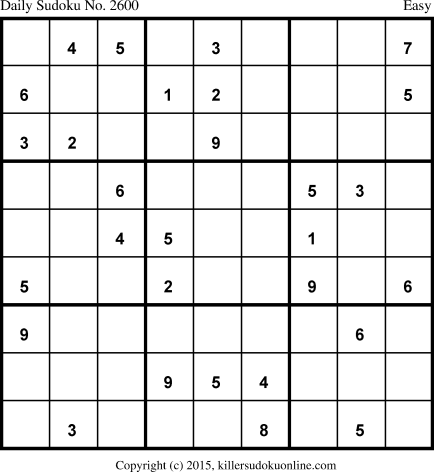 Killer Sudoku for 4/16/2015