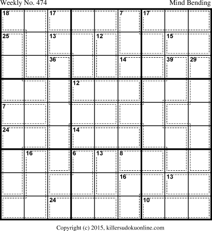 Killer Sudoku for 2/2/2015