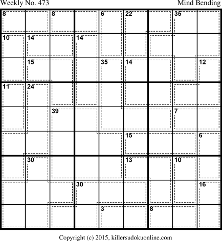 Killer Sudoku for 1/26/2015