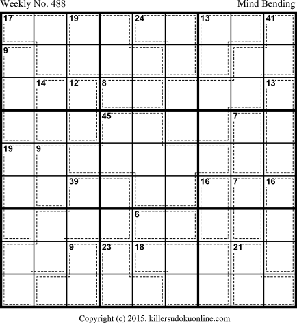 Killer Sudoku for 5/11/2015