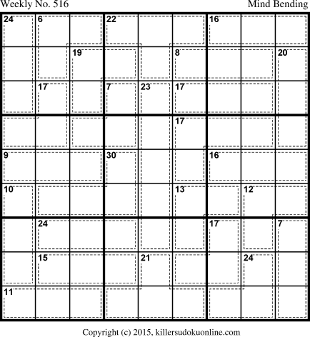 Killer Sudoku for 11/23/2015