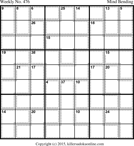 Killer Sudoku for 2/16/2015