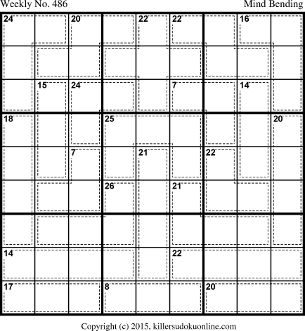 Killer Sudoku for 4/27/2015