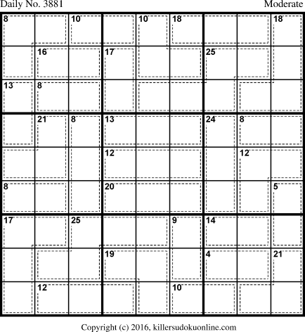 Killer Sudoku for 8/3/2016