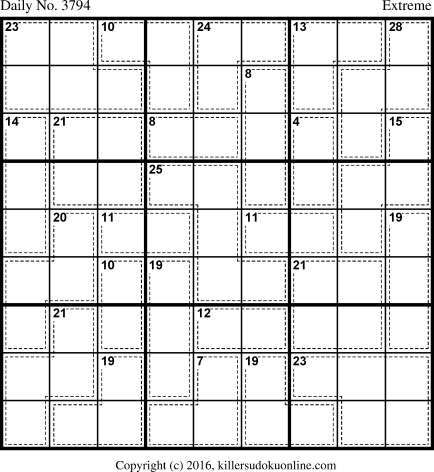 Killer Sudoku for 5/8/2016