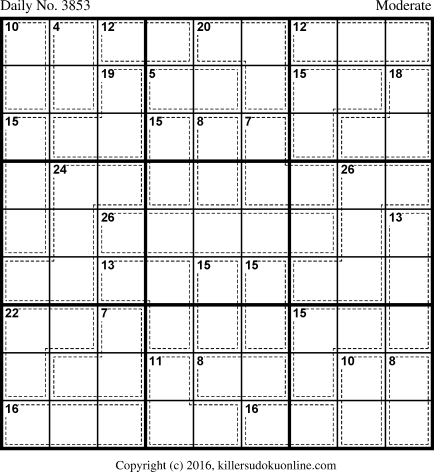Killer Sudoku for 7/6/2016