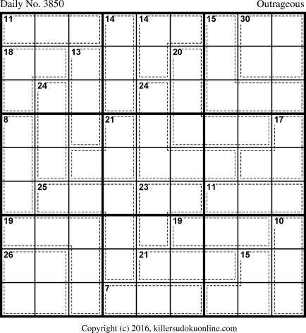Killer Sudoku for 7/3/2016