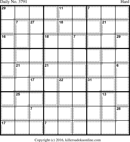 Killer Sudoku for 5/5/2016