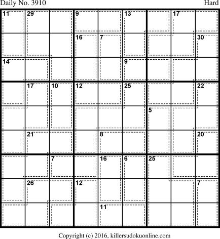 Killer Sudoku for 9/1/2016